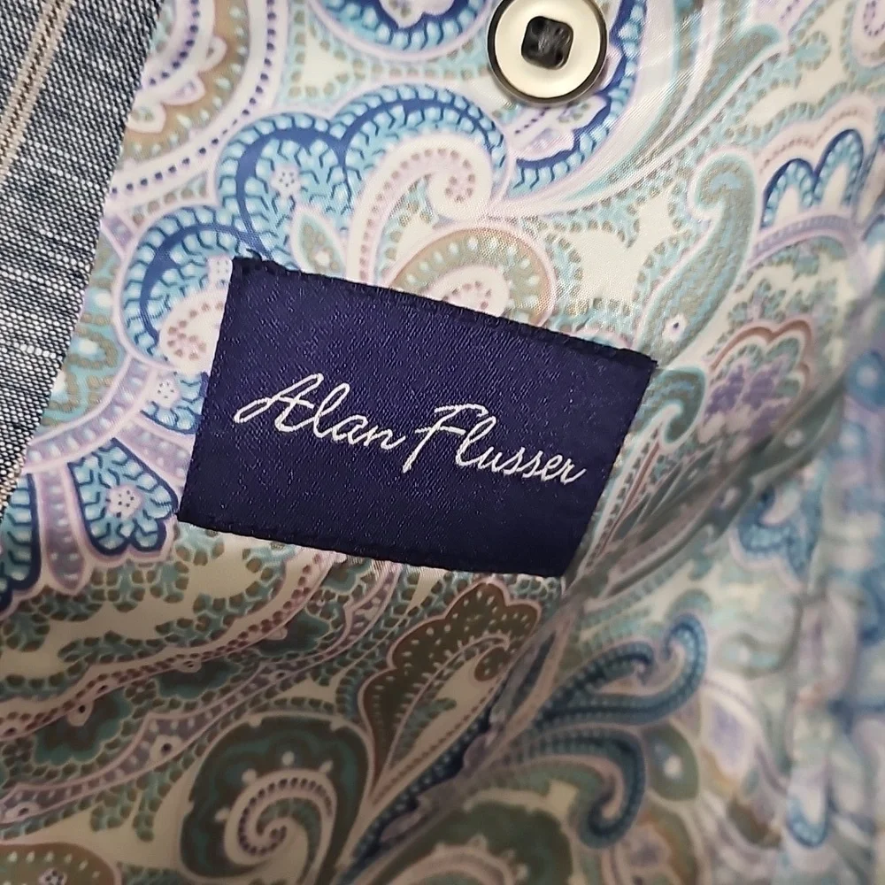 Alan Flusser Striped Linen Sport Coat